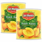 Del Monte Sliced Peaches Yellow Cling Peaches Heavy Syrup 15.25oz (6-Cans)