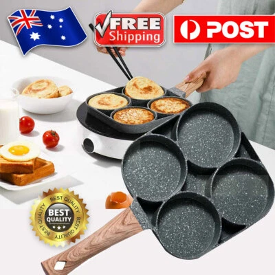 4 Cup Pancake Fried Egg Burger Frying Pan Non-Stick Breakfast Egg Maker Cookware