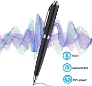 Voice Recorder Digital Activated 16G Mini Spy Audio Dictaphone Pen MP3 Player