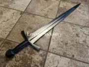 Custom Handmade Carbon Steel Double Edge 30 Inch Medieval Sword With Scabbard