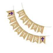Hanging Decor Party Flag Jute Hanging Buntings Decorative Banner