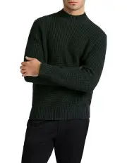 [Marcs] Wally Waffle Wool Blend Knit Top in Deep Forest
