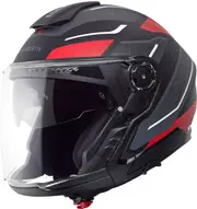 Schuberth J2 Sigma, modular helmet , color: Matt Black/Grey/Red , size: M (57)