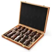 12 Pieces Wood Chisel Set, Woodworking Carving Chisel Kit with Wooden Box, CR...