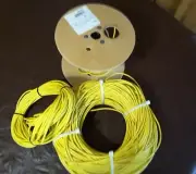 (100 ft) 23 AWG 4 Pair Bare Copper, Non-Shield, Plenum,Cat 6,Yellow Jacket Wire