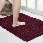 Walensee Bathroom Rug Non Slip Bath Mat (24x17 Inch Burgundy) Water Absorbent