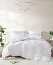 Royal Luxe All Season Warmth White Goose Feather and Down Fiber King Comforter