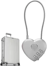 [Generic] Combination Padlock - Zinc Alloy Safety Protection Tool, 3 Digit Code Travel Security Lock | Combination Safety Lock Password Love Padlock, Fashionable Protective Tool Lock for Backpack or Luggage
