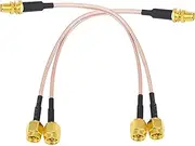 WiFi Antenna Coaxial Cable SMA Female to Y-Type 2XSMA Male Straight Splitter Combiner Extension Pigtail Cable RG316