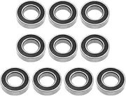 HAUAGEZWU 10Pcs 6800-2RS 6800LLU 6000ZZ 6800 2RSV MAX Bearing 10 * 19 * 5 Mm Full Balls Bicycle Pivot Repair Parts 6800 2RS RSV Ball Bearings(Maroon,6800-2RS_ABEC 5)
