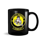 Jolly Rogers Tomcat Patch UVDTF 11 oz Black Mug