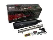 Fit For Royal Enfield New Classic Reborn 350 "R R Silencer With Pipe, Black" (for: Royal Enfield)