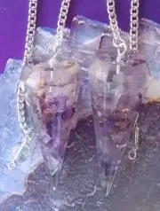 ORGONE AMETHYST DOWSING PENDULUM, AMETHYST DOWSING PENDULUM With POUCH