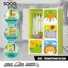 SOGA Portable 6 Cubes Animal Design Storage Cabinet DIY Shelves Wardrobe