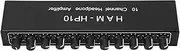 10 Channel Headphone Amplifier, 1 in 10 Out High Level Sound Field StereoAmp, Output Level Control, Headphone Splitter Compatible with 3.5mm Headphones, 12V Power Adapter