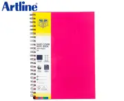 Spirax A4 Hardback Twin Wiro Notebook - Pink