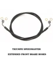 TRIUMPH SPEEDMASTER EXTENDED FRONT BRAKE HOSE APE HANGERS WIDE BARS CHOPPER
