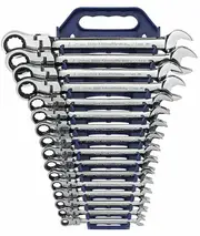 Gearwrench 9902D - Combination Ratchet Wrench Set 16 Piece Metric - Flex Head
