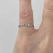 Sterling Silver Bamboo Band Ring, Silver Bands, Silver Rings, Tree of life Ring