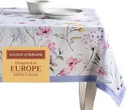 Maison d'Hermine Table Cloth Rectangle Table 100% Cotton 60 x 108 Inches Tablecloth Reusable Decorative for Dining Room, Farmhouse, Home, Party, Festive & Wedding Spring Summer - Summer Floral