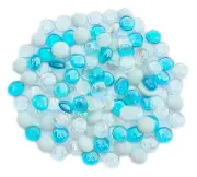 Creative Stuff Glass - 25 pcs Classy Light Blue Mix Vase Fillers Glass Gems