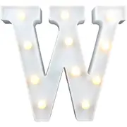 LED Light Up Letter W White