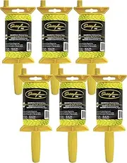 Stringliner 25494 Pro Mason’s Line Reels – 1/2 Lb. 500. Stringliner® PRO BRAIDED BLACK/FL YELLOW 500'. (6 Pack)
