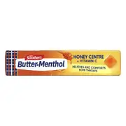 Soothers Butter Menthol Honey-Centre Lozenges 10 Pack