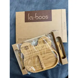 la boos 純天然竹製兒童餐具-幸福微笑蛙🐸