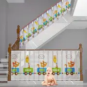 6m*0.9m Child Safety Rail Net for Balcony, Patios, Railing and Stairs. Security Guards for Kids/Pet/Toy Both Indoors and Outdoor Sturdy Mesh