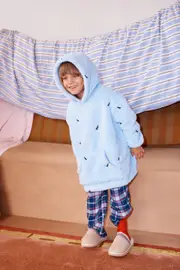 [Cotton On Kids] Cotton On Kids - Snugget Kids Oversized Hoodie - Dawn blue/ dinos 8-10 DAWN BLUE/ DINOS