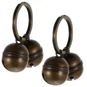 2 Sets Pet Bell Keychain Copper Collar Bells for Cat Collars Baby