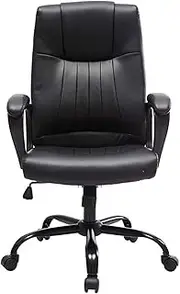 Luxury Big Tall Executive Office Chair - Ergonomic Video Game Chair with Artificial Leather, High-Density Sponge Cushion, Safe Air Pressure Rod for Home & Study Use KeYJ
