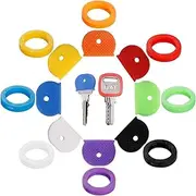 Key Caps Covers Tags Set, Plastic Key Cap Identifiy Cover Tags for Easy Identifying Key, Protect Keys, 8 Assorted Colors 2 Styles