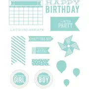 Printing Plate Letter Press-Party Set (14 Pieces)