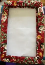 Christmas Grime Guard 11” X 17” Qsnap Frame Handmade Cross Stitch