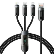 Toocki TQ-X62 6A 66W USB-A to Type-C/Micro/iP Cable Digital Display Fast Charging Data Transmission Thicken Copper Core