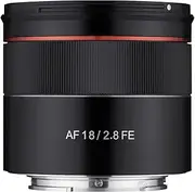 Samyang SYIO18AF-E AF 18mm F2.8 Wide Angle auto Focus Full Frame Lens for Sony E Mount, Black
