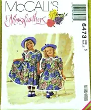 MCCALLS PATTERN 6473 DRESSES GIRLS SIZE 5 UNCUT VINTAGE 1993