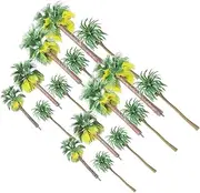 36pcs Palm Tree Model Plant Mini Topper Palm Tree Live House Decor Coconut Cardboard Palm Tree Outside Garden Olive Tree Trees Vine Leaf Light Palm Tree Artificial Bay Plastic