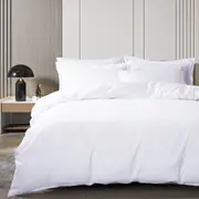 Luxton Pure Plain Quilt Cover Set White (Single, Double, Queen, King, Super King)