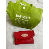 在飛比找蝦皮購物優惠-MIRYOKU 紅皮革零錢包