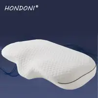 在飛比找ETMall東森購物網優惠-HONDONI 人體工學4D蝶型枕 記憶枕頭 護頸枕 紓壓枕
