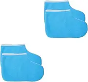 minkissy 2 Pairs Waxed Cotton Footmuffs Paraffin Wax Paraffin Refills Liners Wax Warming Covers Spa Foot Covers Paraffin Bath Bags Wax Bath Foot Liners Foot Spa Booties Polyester