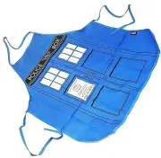 NEW Dr Who - Blue Tardis Apron - 100% Cotton Apron
