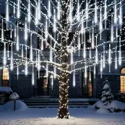 Meteor Shower Lights Christmas Lights Outdoor 24-Tube 576LEDs Snow Falling Rain