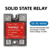 Solid State Relay Single Phase DC Control Heat Sink 3-32VDC To 60VDC SSR-10DD