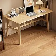 Home Office Desk, Computer Desk, Wood Dormitory Study Desk, Writing Desk, Bedroom Desk A106 (Wood, 100X60X73CM)