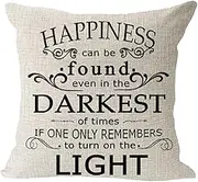 LIPOR Striped Pillow Covers 18x18 Set of 2 Chic Cotton Decorative Throw Cushion Covers with Fringe for Sofa Couch Bed Living Room Farmhouse Home Decor (B)