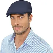 [KUJUHA] Men's Newsboy Cap Cotton Flat Ivy Gatsby Newsboy Hat Driving Hat Irish Cabbie Hunting Caps Winter Hat